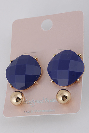 Rectangle Stone Earrings 6ACC6